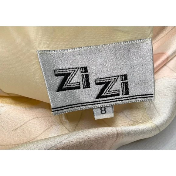 Zizi Women’s Long Dress Cream Blush Peach Color Size 8 Tea Party Wedding - Picture 8 of 12